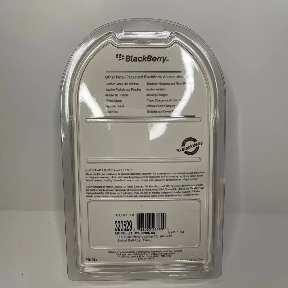 Blackberry Leather Case Swivel Holster HDW-38842-001 New Free Shipping